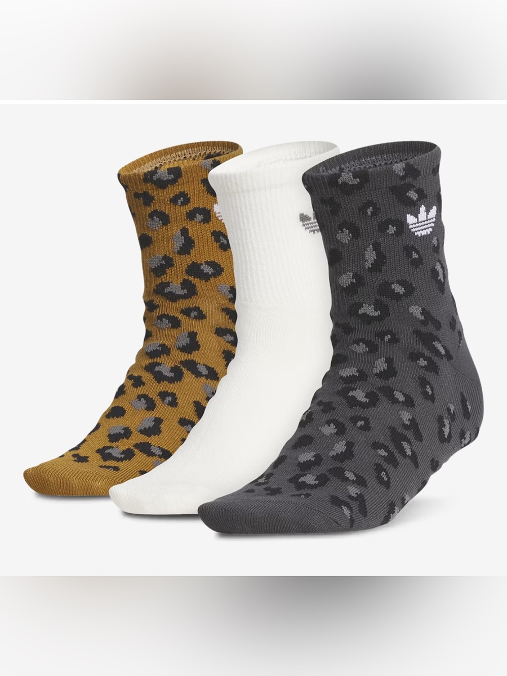 adidas Originals Leopard 3 Pack High Quarter Socks